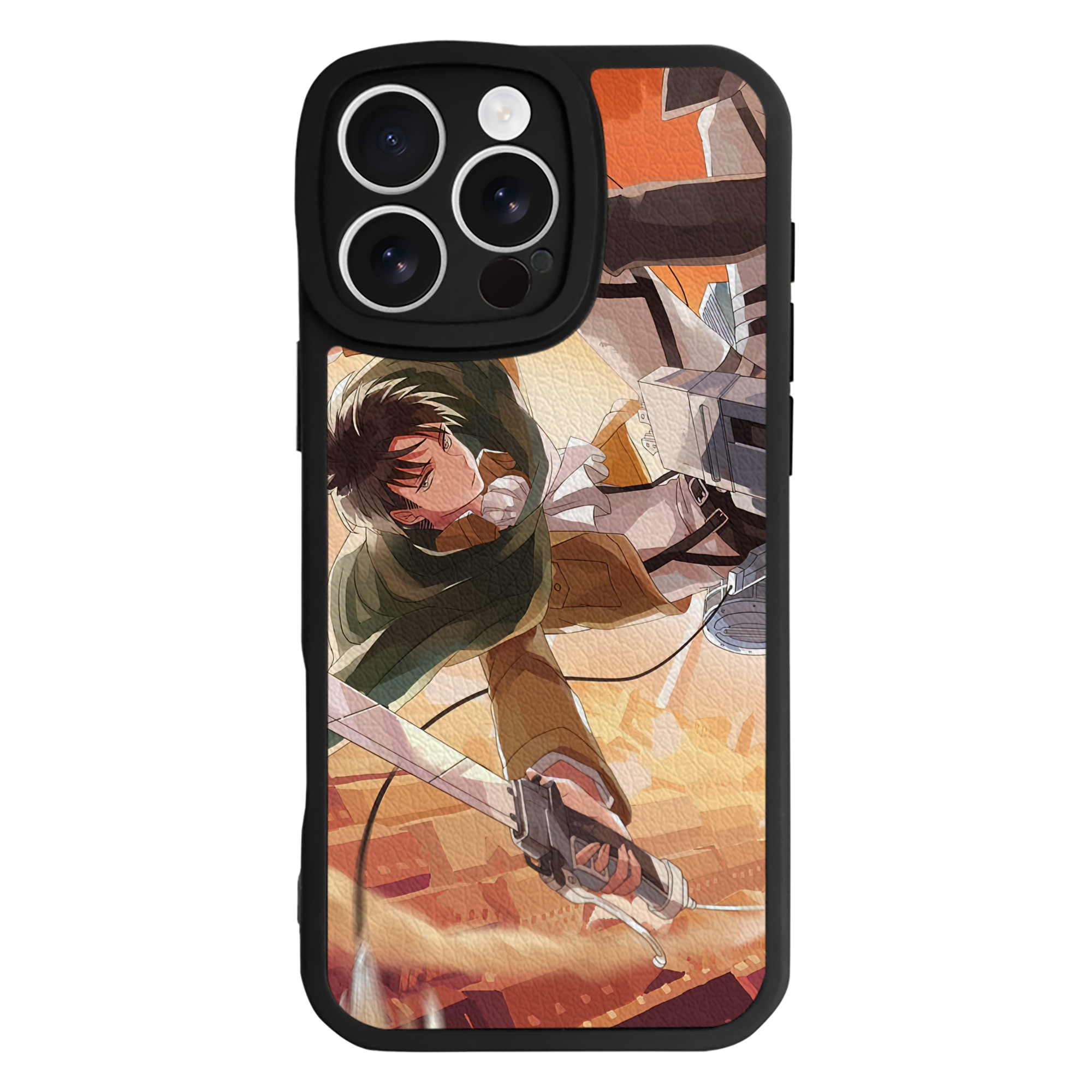 （画像用） 進撃の巨人 Attack on Titan 【iPhone 16シリーズ対応】シリコンスマホケース（レザー調） 材質：シリコン
